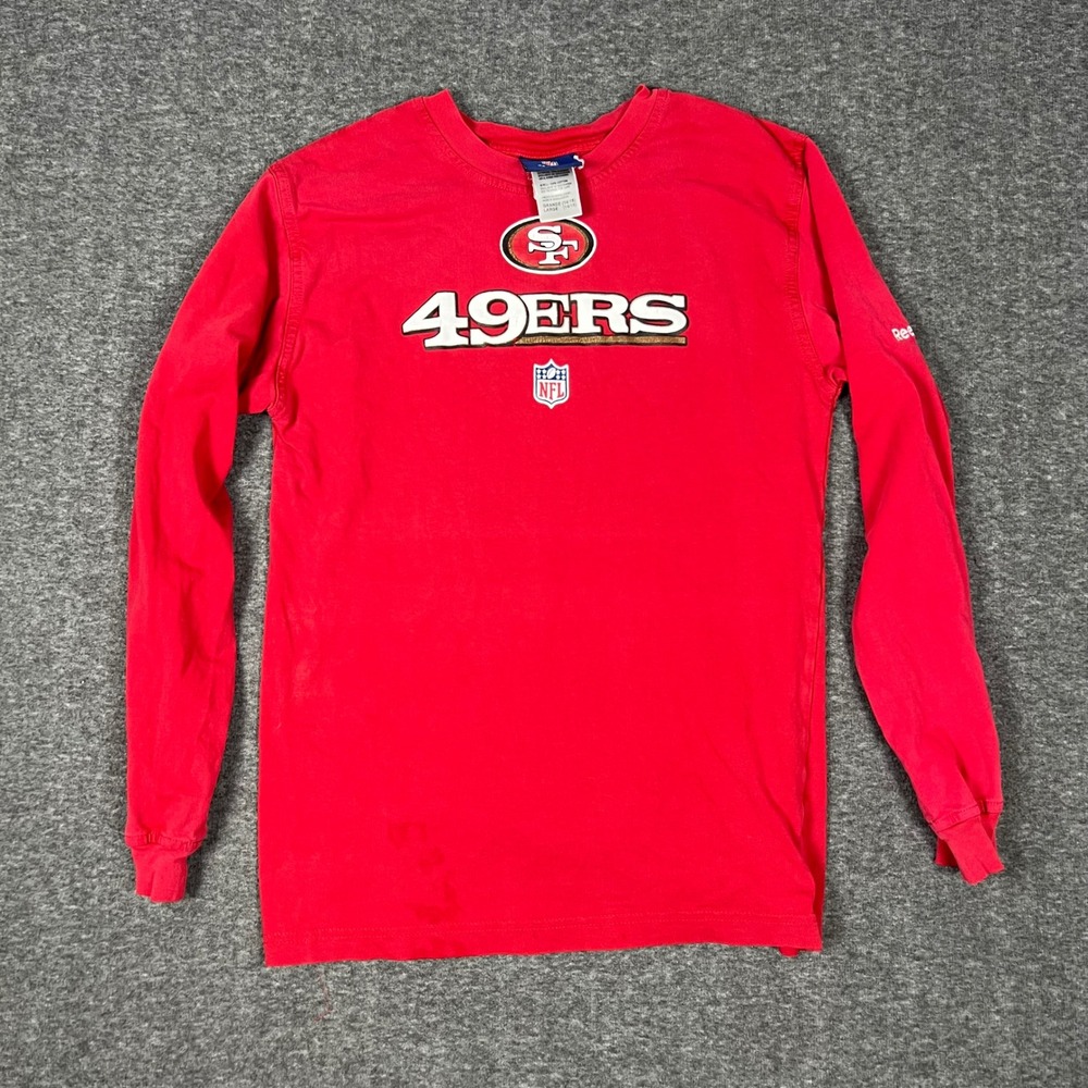 NFL Onfield San Francisco 49ers Kids Large 14/16 Red Long Sleeve Tee